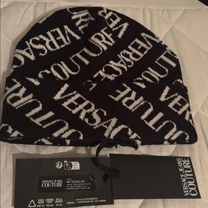 Versace Jeans Couture Black and White Knit Accessory